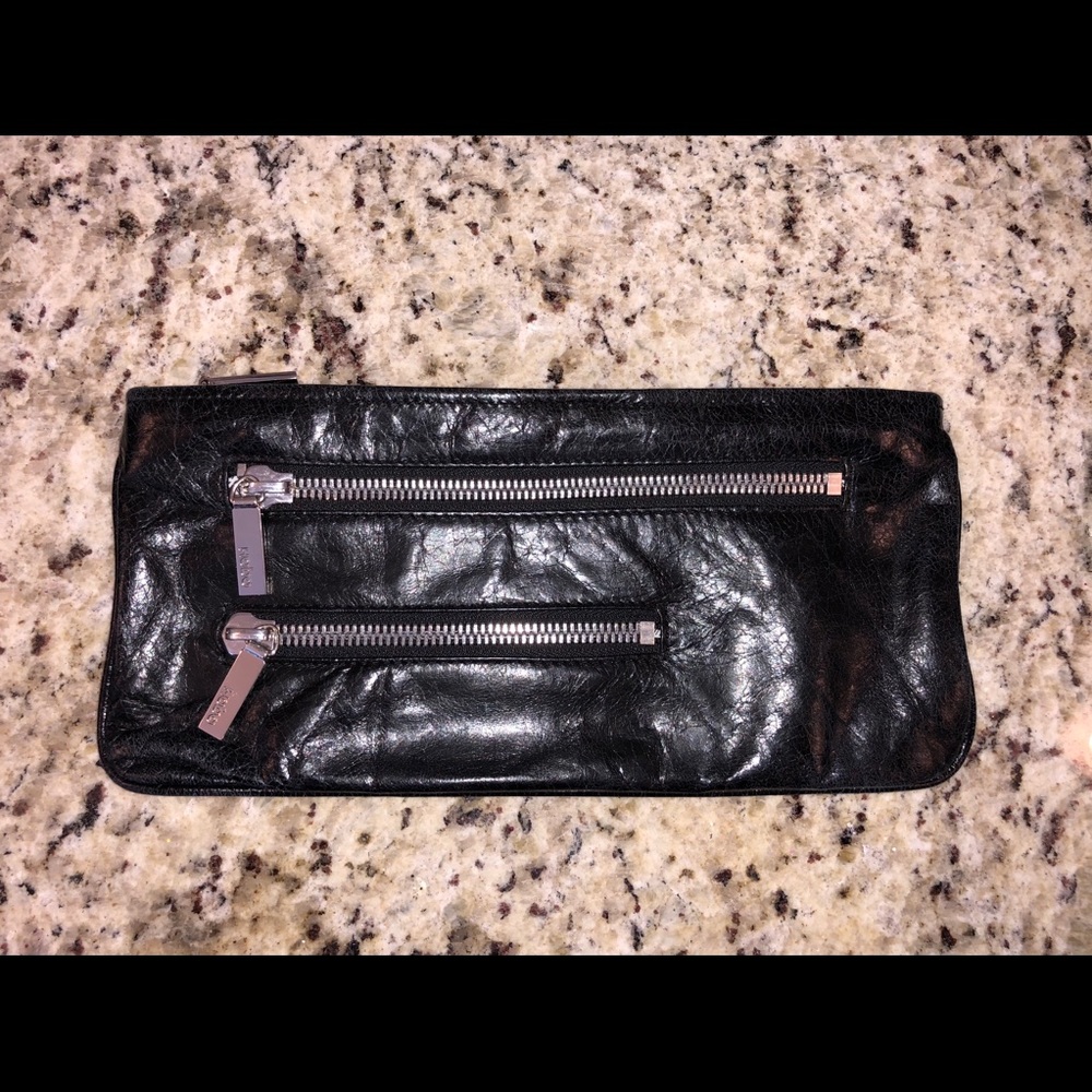 HOBO Clutch Black Leather